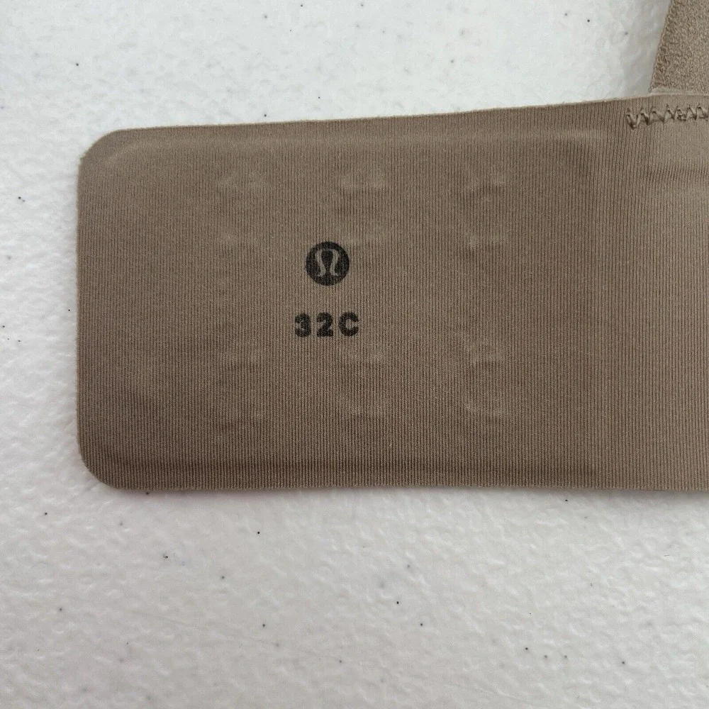 Lululemon Size 32C Bra Take Shape Molded Wireless Uplift Shape Soft Sand Beige